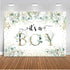 Mocsicka It's a Boy Backdrop 7x5ft Greenery Eucalyptus Baby Shower Party Decorations Banner Summer Green Leaves Boy Baby Shower Photography Background