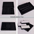 VIEFIN Jewelry Organizer Jewelry Box For Women Girls, Earring Organizer Ring Bracelet Holder Travel Jewelry Case, Velvet Stackable Necklace Jewelry Gift Boxes Dishes Display Trays Closet Storage For Teen Girls Kids Men - 3 in 1, Black