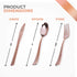 Stock Your Home Rose Gold Forks 125 Pack Disposable Cutlery Heavy Duty Plastic Fork Silverware Set for Catering Events, Parties, Dinners, Weddings, Receptions and Everyday Use