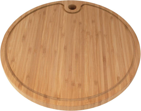 Bamboo Round Cutting Board 12" diameter x 0.75" thickness - 1 Piece