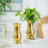 Nuptio 2 Pcs Wedding Centerpieces for Tables, 8.86in Tall Metal Flower Vase Decorations, Gold Centerpiece for Table, Flower Vases for Living Room Dining Room Office Party Reception Decor