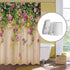 HOOHAA Romantic Flower with Butterfly on Rustic Wooden Background Pink Flower Weeping Shower Curtain for Bathroom Decor 72 x 72 Inch