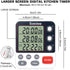 Digital Kitchen Timer 3 Channels Triple Timer Daul Timers Cooking Timer Magnetic Stopwatch Timer for Classroom Countdown Clock for Kid Large LCD Display Adjustable Volume Loud Alarm(Battery Included)