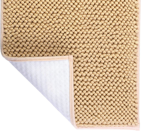 Delxo Chenille Door mat, 24"X 36" Extra Soft and Absorbent Mat ,Machine Wash and Dry Able,Low-Profile Rug Doormats Pet Mat for Entry, Front Door,Back Door,Entrance,Mud Room , High Traffic Areas,Beige