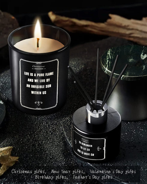 Birthday Gifts for Men Boyfriend Brother Dad Him, Scented Candle and Reed Diffuser Gift Set for Men, Relaxation Gifts for Him Husband Boyfriend, Housewarming Gift, Candles for Home Scented Mens Gifts