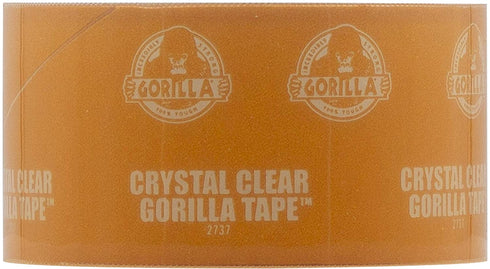 Gorilla Crystal Clear Repair Duct Tape, 1.88? x 9 yd, Clear, (Pack of 2)