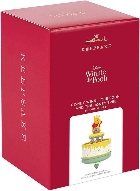 Hallmark Keepsake Christmas Ornament 2021, Disney Winnie The Pooh and The Honey Tree 55th Anniversary, Motion