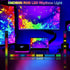 Rhythm Light Bar, RGB Sound Control Music Rhythm Lights, App Control 32 Bit Music Level LED Lights, USB & Battery Powered Voice Activated Atmosphere Light for Car Game Room Desktop DJ Studio (2 Packs)