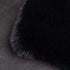 Rainlin Ultra Soft Fluffy Faux Fur Sheepskin Area Rug Modern 2x3 Shaggy Chair Couch Cover Seat Cushion Furry Beside Rugs Non-Slip Mat for Bedroom Floor Sofa Living Room, Black
