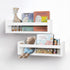 AHDECOR Nursery Room Bookshelf Wall Mount White Floating Shelves, Display Wall Shelf for Kids Romm, Kitchen Spice Rack, Bathroom Decor, Book Shelves Organizer or Baby Nursery, Set of 2, 15 inch