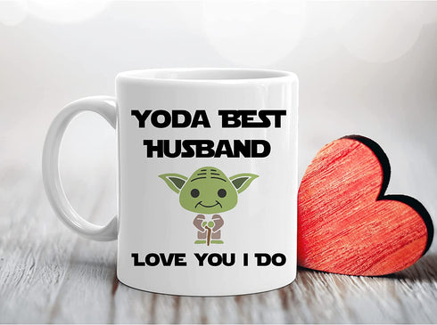 Yoda Best Husband Mug, I Love You Happy Birthday Gift From Wife, Funny Wedding First Anniversary Cup, Christmas Hubby Coffee Mugs, Cute Easter Present For Him, Married Couple Cups, Bride To Groom