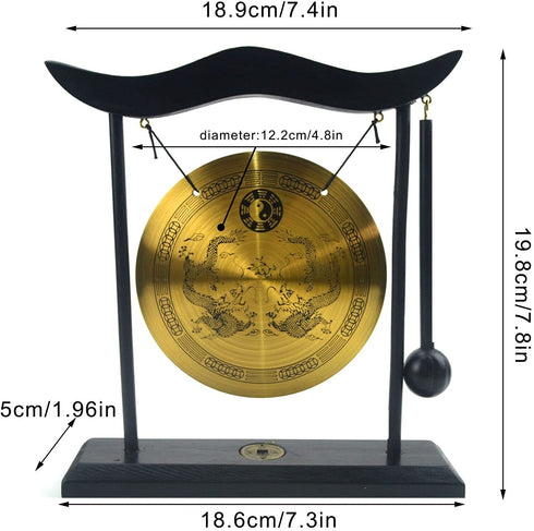Zen Art Brass Feng Shui Desktop Gong H1303