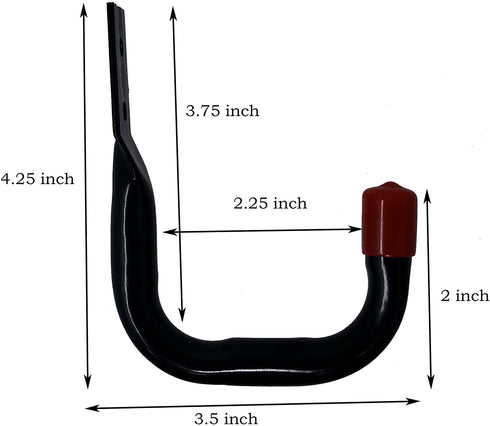Tetra-Teknica UHK03-DP Heavy Duty Garage Storage Utility Hooks, Color Black, 12 per Pack