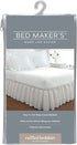 Bed Maker™s Never Lift Your Mattress Microfiber Wrap-Around Bed Skirt, Gathered Ruffled Style, Classic 14 Inch Drop Length, Full, White