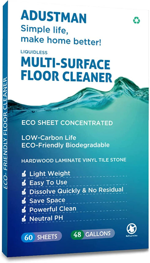 Multi-Surface Floor Cleaner Concentrate PH Neutral Refill 48 Gallons,For Hardwood Laminate Vinyl LVT/LVP Marble,Eco Friendly Natural Cruelty-Free Light-Weight Leak-Free 1 pack