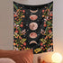 Moonlit Garden Tapestry Moon Phase Tapestry Floral Tapestries for Bedroom Aesthetic Wall Hanging Dorm Living Room Vertical Tapestry for Teen Girls?59x51 inch)