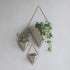 Umbra Trigg Hanging Planter Vase & Geometric Wall Decor Ceramic Container - Great For Succulent Plants, Air Plant, Mini Cactus, Faux Plants and More, Large, Concrete/Copper