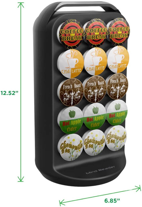 Mind Reader Carousel Coffee Pod Holder, 1 Count (Pack of 1), Black