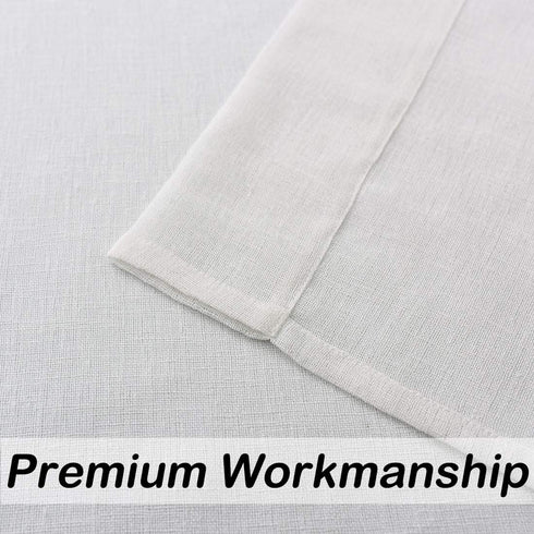 Central Park Black and White Stripe Sheer Color Block Window Curtain Panel Linen Drape Treatment for Bedroom Living Room Farmhouse 84 inches Long with Rod Pocket,2 Panel Rustic Living Panels