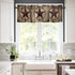 Western Texas Star Window Curtain Valance for Living Room/Kitchen/Bathroom/Farmhouse, Retro Rustic Wooden Boards Short Rod Pocket Tier Curtain Window Treatment, 1 Panel 54x18
