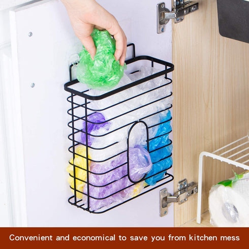 Easy Wall Mount Bag Saver,Plastic Shopping Bags Organizer,Kitchen Storage Organizer Holder or Basket,Grocery Plastic Bag Holder and Dispenser for Plastic Bags