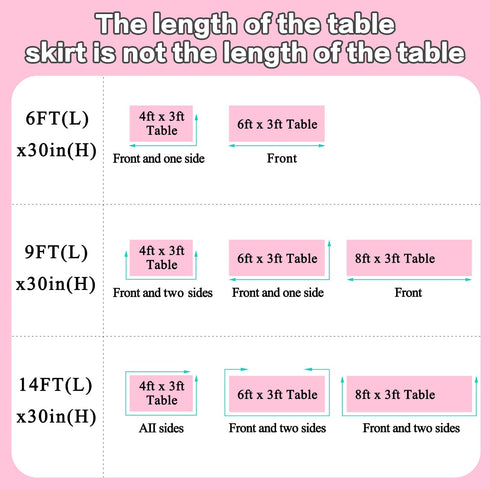 Suppromo 6ft Purple Table Skirt Tulle Table Cloth Tutu Table Skirt for Rectangle Tables or Round Tables for Baby Shower Girls Mermaid Birthday Party Wedding Decorations(L6(ft) H 30in, Purple)