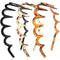 3 Pieces Zig Zag Shark Tooth Headbands Comb Zigzag Plastic Hoop U Shaped Shark Tooth Hair Bands Black Zag Hairbands Wave Shape Plastic Hair Band for Women Girls Hair Accessory Styling