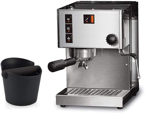 Ailelan Coffee Knock Box, Espresso Dump Bin, Coffee Bin, 4.8 Inch Espresso Knock Box Shock-Absorbent Durable Barista Style with Removable Knock Bar and Non-Slip Base(Round)