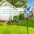 Peacock Wind Spinner Solar Garden Stake Lights - Cracked Glass Ball Waterproof Outdoor Peacock Decor Pathway Lights for Garden Patio Lawn