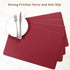 FYIN-HONG Leather Placemats Set of 6, Premium Quality Heat Resistant Faux Leather Placemat, Waterproof Wipeable Dining Table Mats Easy to Clean for Kitchen Dining Eating Indoor & Outdoor, Burgundy Red