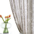 FMFUNCTEX Sheer Curtains for Living-Room 84" Long White Floral Blossom Print on Flax Linen Blend Window Curtain Panels 50" w x 2 Pack Rod Pocket