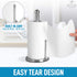 Zulay Stainless Steel Paper Towel Holder - Standing Paper Towel Holder Countertop Roll Dispenser for Standard & Large Sized Rolls - Easy One Handed Tear Paper Towel Holders for Kitchen & Dining Table