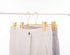 Cocomaya 13 Inch Heavy Duty Shiny Gold Metal Slack Hanger, Pants Hanger, Skirt Hanger with Adjustable Clips (Gold, 10)