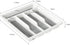 Lavish Home Silverware Organizer 5 Compartment Plastic Flatware, Cutlery and Utensil Drawer Storage for Home or RV with Non-Slip Rubber Liner