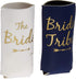 Bride Tribe Bachelorette Party Skinny Can Sleeves - Insulated Neoprene Drink Holders, Fit Slim Spiked Hard Seltzer Beer Cans Bridal Shower Decorations, Supplies, Favors (Navy Blue)