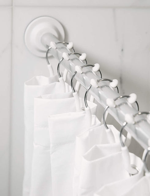 Umbra Flex Single Shower Rings, Set of 12, White/Chrome