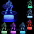 SNOMYRS LED Superhero Night Light 3D with Remote Control and Smart Touch 16 Color Changing Decoration Light Boy Gift