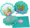 OurWarm 24pcs Mermaid Party Invitations, 3D Pearlescent Mermaid Birthday Party Supplies with Envelopes for Kids Girls Birthday Wedding Baby Shower Pool Mermaid Themed Party Supplies