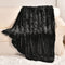 Yusoki Black Faux Fur Throw Blanket,2 Layers,50" x 60", Soft Fuzzy Fluffy Plush Furry Comfy Warm Blanket for Couch Bed Chair Sofa Bedroom Men