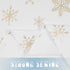 Christmas Tablecloth, Gold Snowflake Table Cloth, Xmas Sparkling Metallic Tablecloths for Dining Kitchen Winter Holiday, Waterproof Table Cover for Party Home Decor, Rectangle 57 x 120 inch
