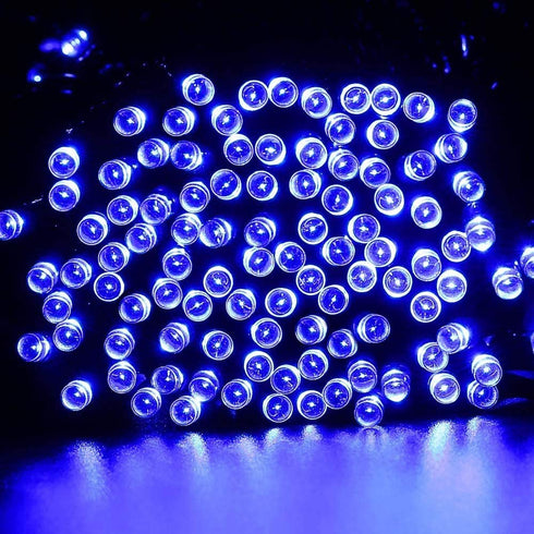 Joomer Blue Solar String Lights 72ft x 2 Pack 200 LED 8 Modes Waterproof Solar Fairy Lights for Garden, Patio, Fence, Balcony, Outdoors