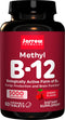 Jarrow Formulas Maximum Strength Methyl B-12 5000 mcg - Dietary Supplement - 60 Chewable Tablets, Cherry Flavored - Bioactive Vitamin B12 - Supports Cellular Energy Production - Non-GMO & Gluten Free