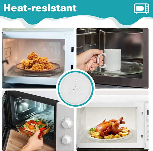 Gemroom 10.6" / 27cm Microwave Plate Replacement/Microwave Glass Turntable Replacement, Compatible with 10.5"-10.6" microwave plate