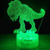 Dinosaur Toys, T Rex 3D Night Light with Remote & Smart Touch 7 Colors + 16 Colors Changing Dimmable T Rex Toys Gifts 2 3 4 5 6 7 8 Year Old Boy Birthday Gifts (2 Panels))