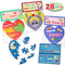 JOYIN 28 Pack Valentine's Day Gift Cards with Heart Jigsaw Puzzle Set for Valentine's Classroom Exchange Prizes Valentine Party Favor Toys