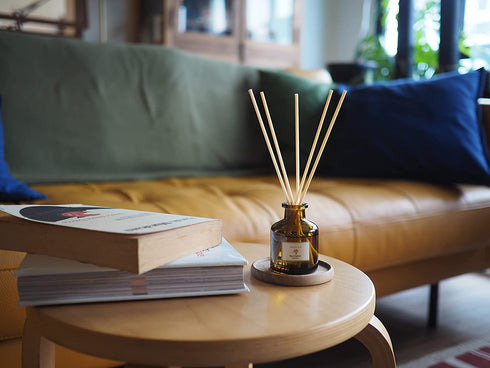 Inspired by The Marriott Hotel Reed Diffuser for Home | Citrusy Grapefruit, Apple / Ocean Breeze / Sandalwood Oil Reed Diffuser & Reed Diffuser Sticks | Essential Oil Reed Diffuser Set - Office Decor