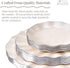 PARTY DISPOSABLE 30 PC DINNERWARE SET | 10 Dinner Plates | 10 Salad Plates | 10 Dessert Plates | Heavyweight Plastic Dishes | Fine China Look | Upscale Wedding and Dining (Veil Collection - Ivory)