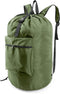 BeeGreen Moss Green Laundry Backpack Bag w Adjustable Shoulder Straps String Closure College Dorm Room Essentials Sturdy Laundry Hamper Portable w Handle XLarge Ripstop for Traveling