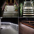 Upgraded Solar LED Strip Lights,180 LED 19.6FT Bright White Balcony Lights Solar Powered,8 Lighting Modes Waterproof Outdoor Lights for Christmas Terrace, Balcony, Stairs, Chicken Coop, Pergola Decor