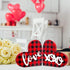 Hicarer 2 Pieces Valentine's Day Heart Wood Sign, Romantic Buffalo Plaid Be Mine Love Heart Wood Home Decoration, Wood Grain Block and Slices Decorations for Wedding Valentines Day Party (Red Plaid)